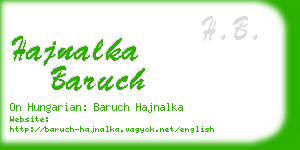 hajnalka baruch business card